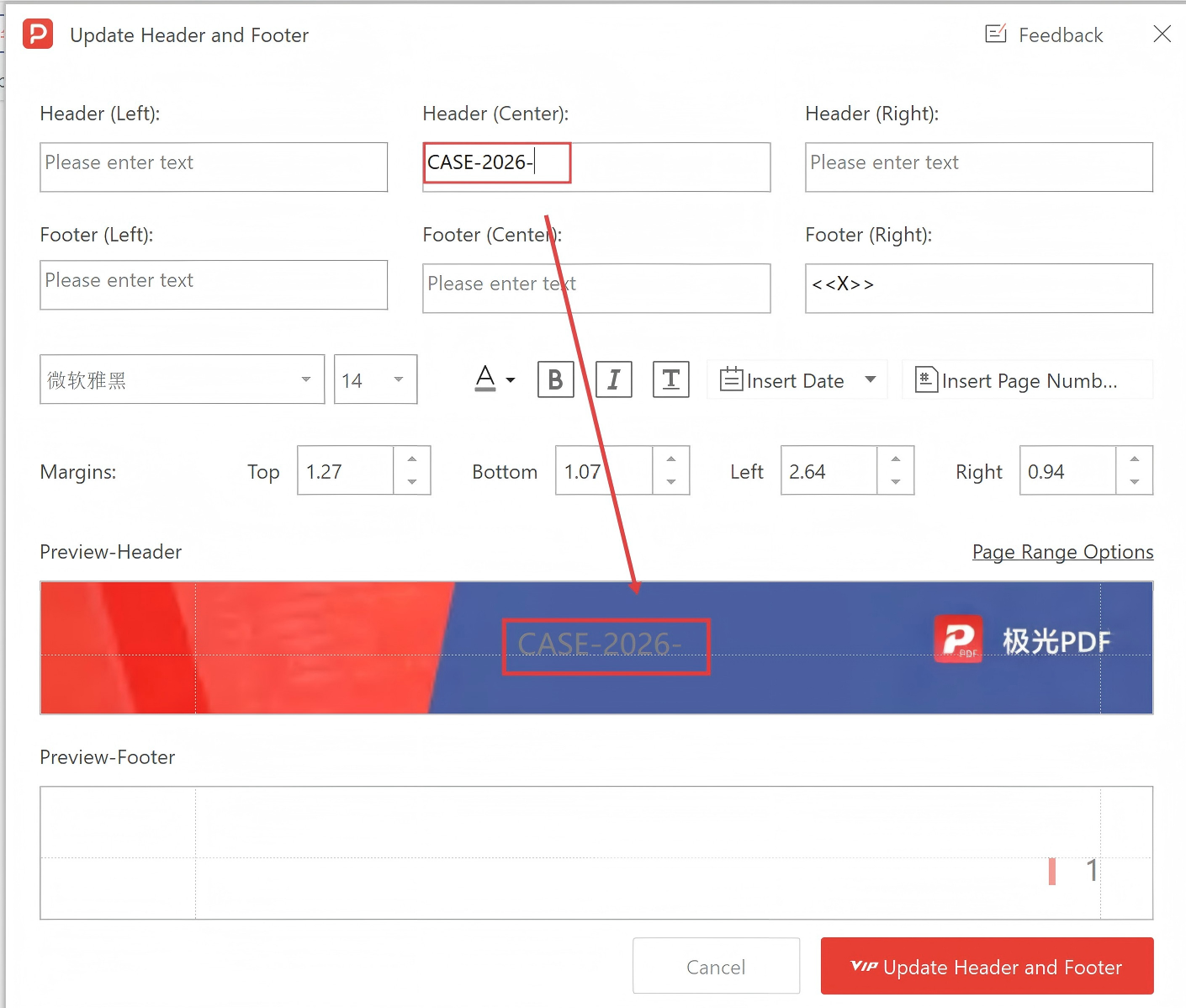 Configure Prefix and Range Settings